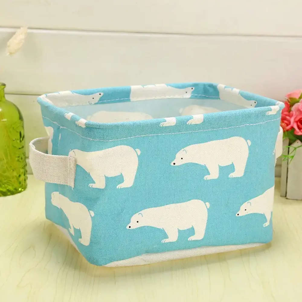 Storage Basket Multi-Design Cotton Linen | Elegant Organizer 5