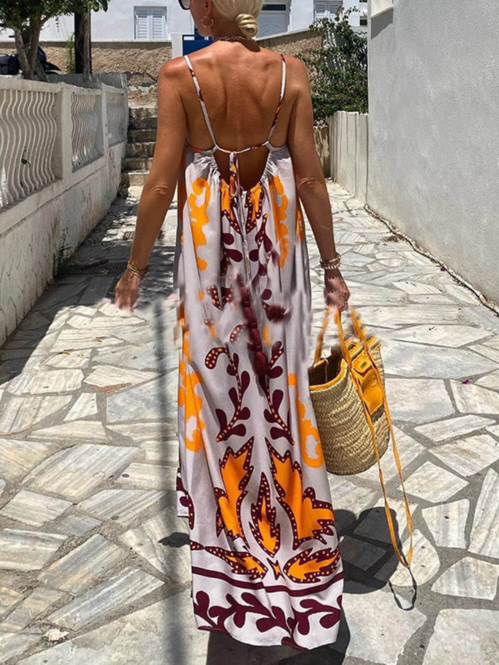 Women Midi Dress Multi-Color Polyester | Jovia-3