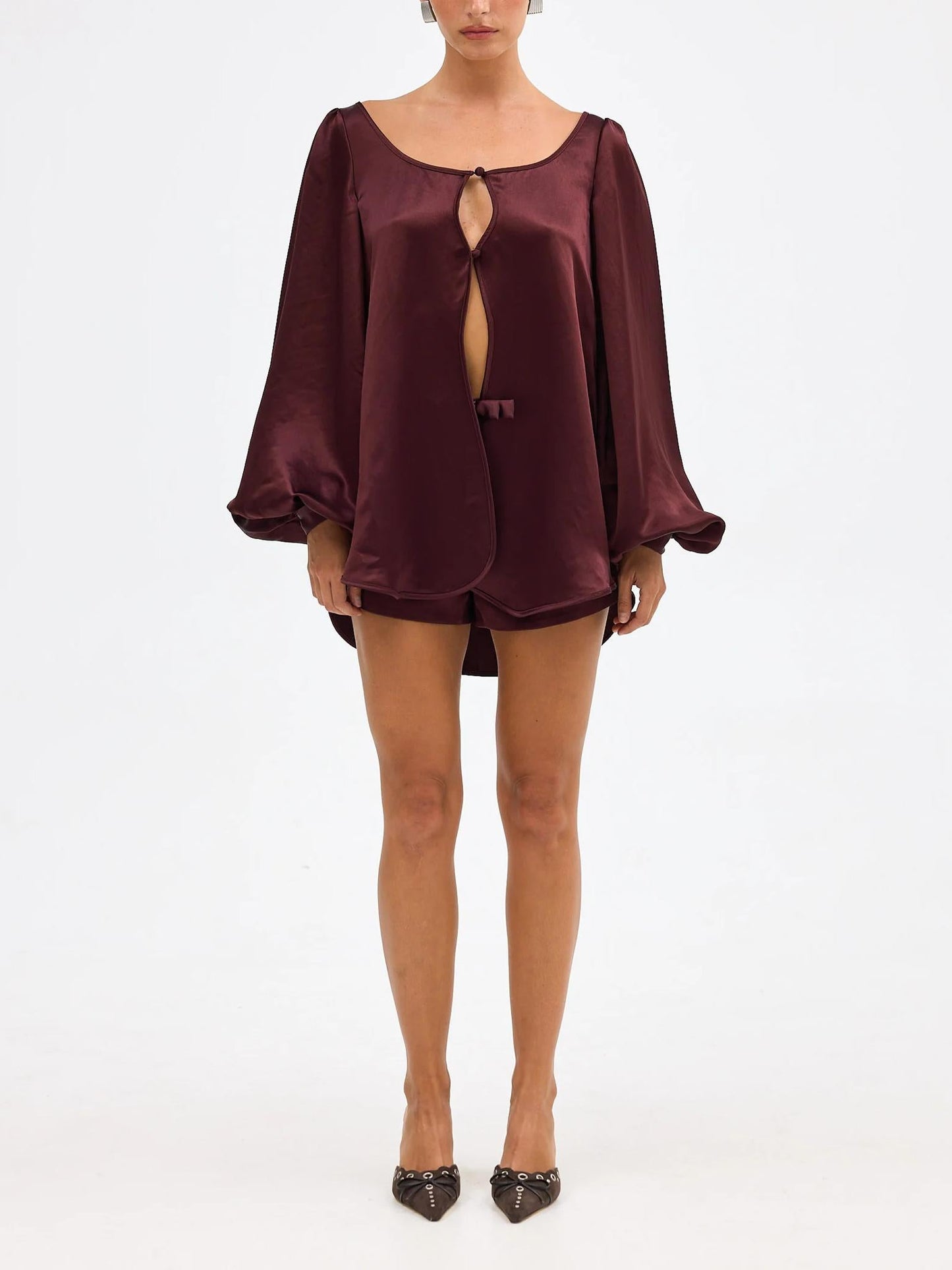 Variant image for Women Two Piece Set Satin Look | Penelope-1