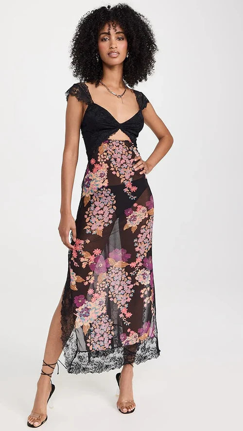 Women Floral Lace Maxi Dress | Blythe