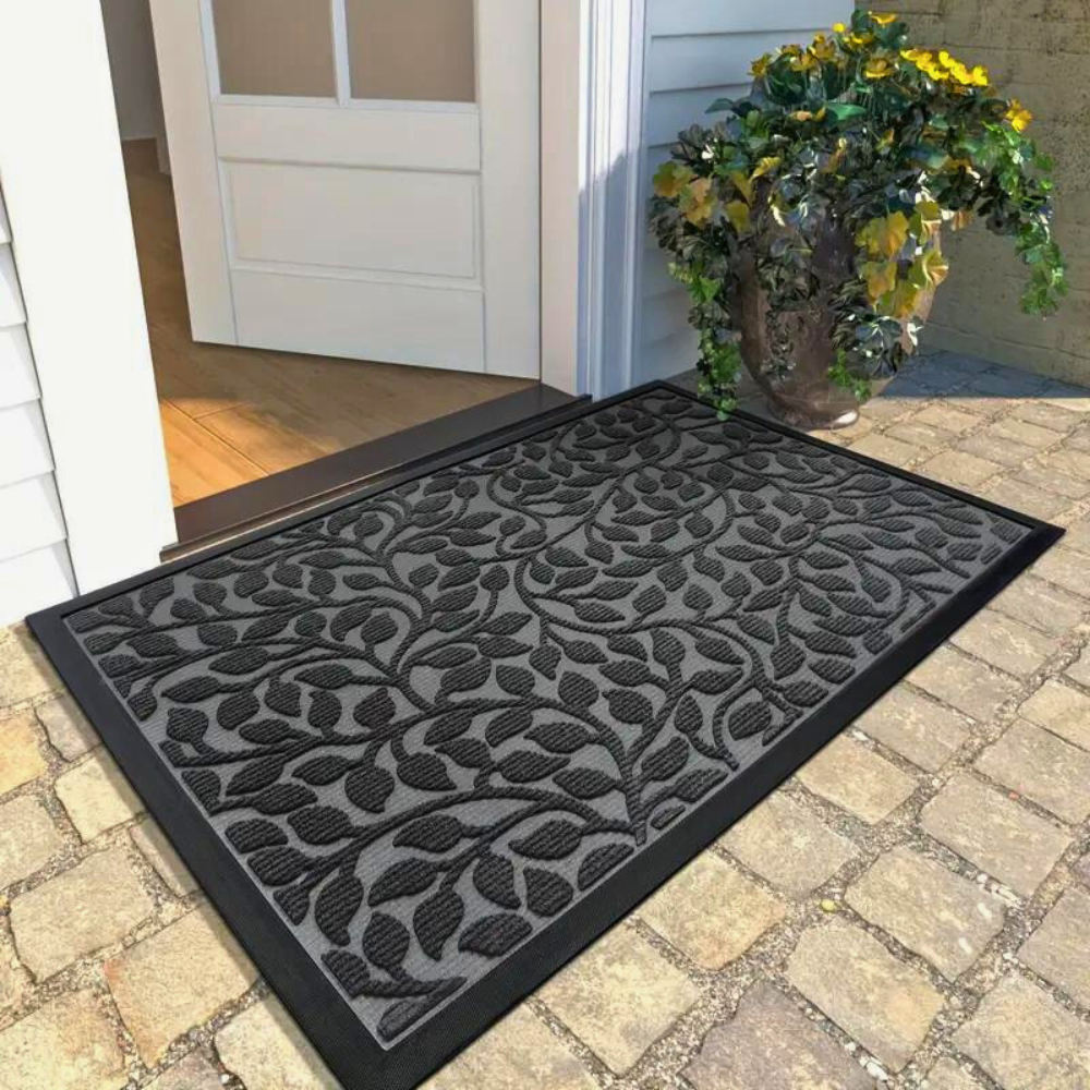 Outdoor Door Mat Olive Green Polyester | Elegance 2