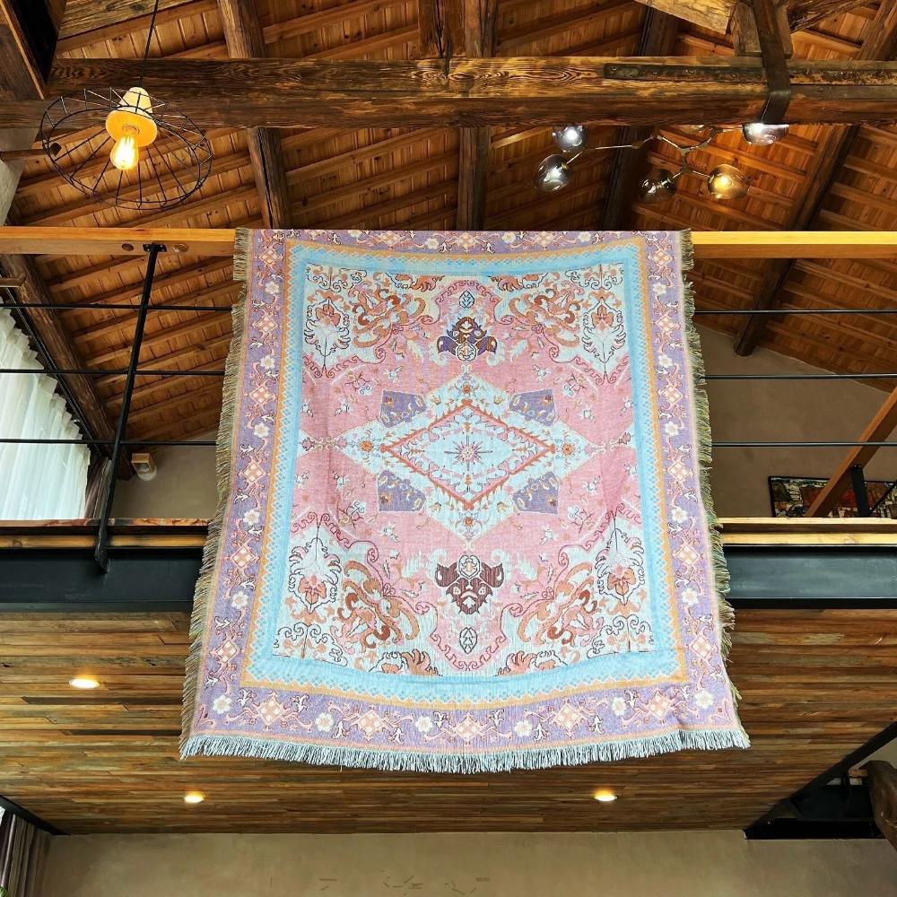 Throw Blanket Multicolor Cotton-Polyester | Boho Chic 6