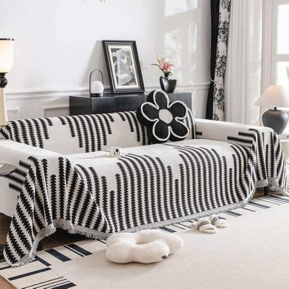 Sofa Cover Gray Chenille Non-Slip | Elegant Comfort 2