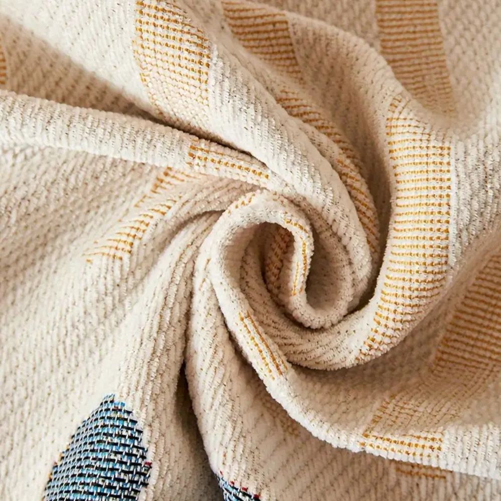 Sofa Cover Beige Chenille | Breezy Bubbles 5