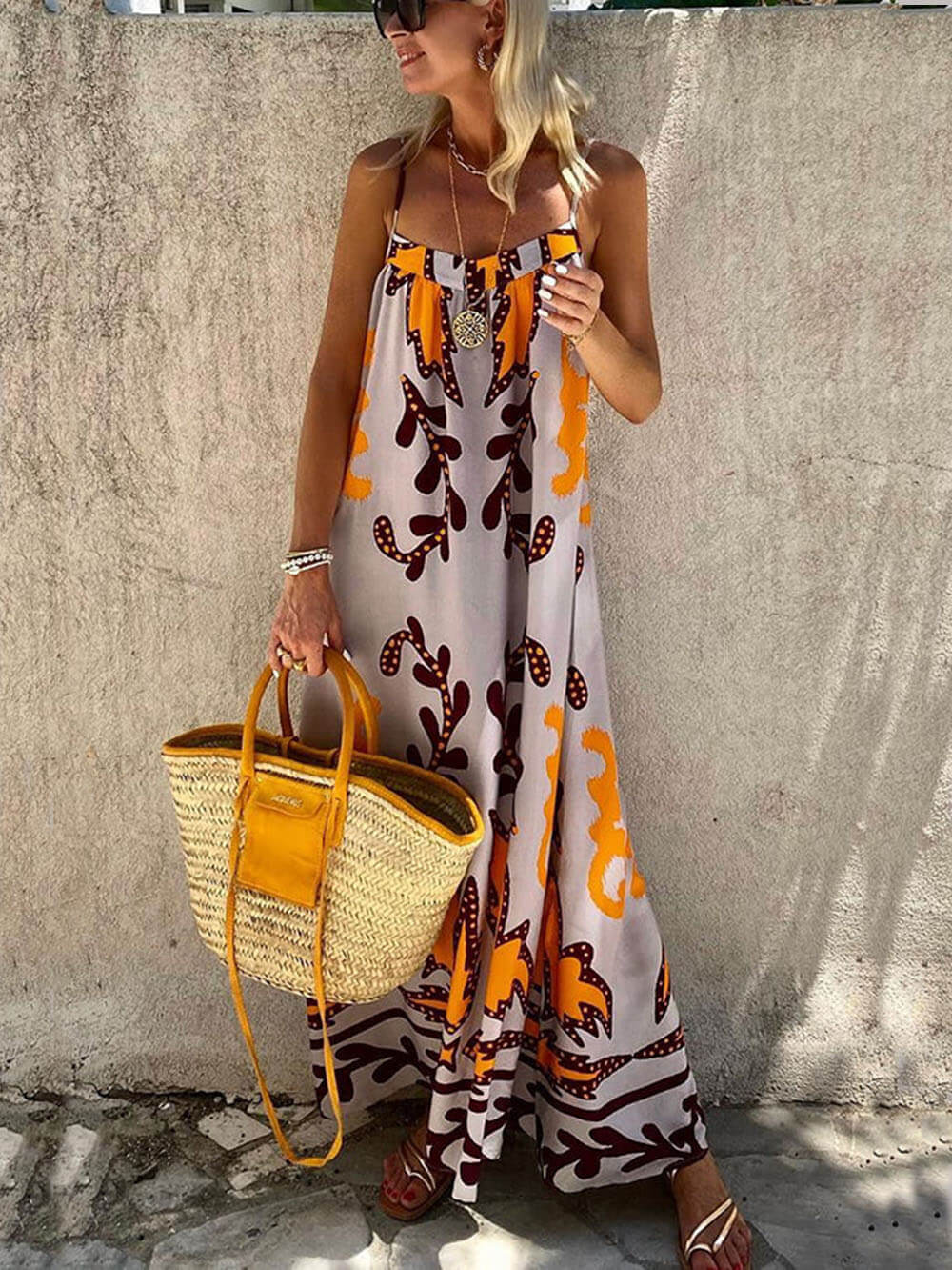 Women Midi Dress Multi-Color Polyester | Jovia-4