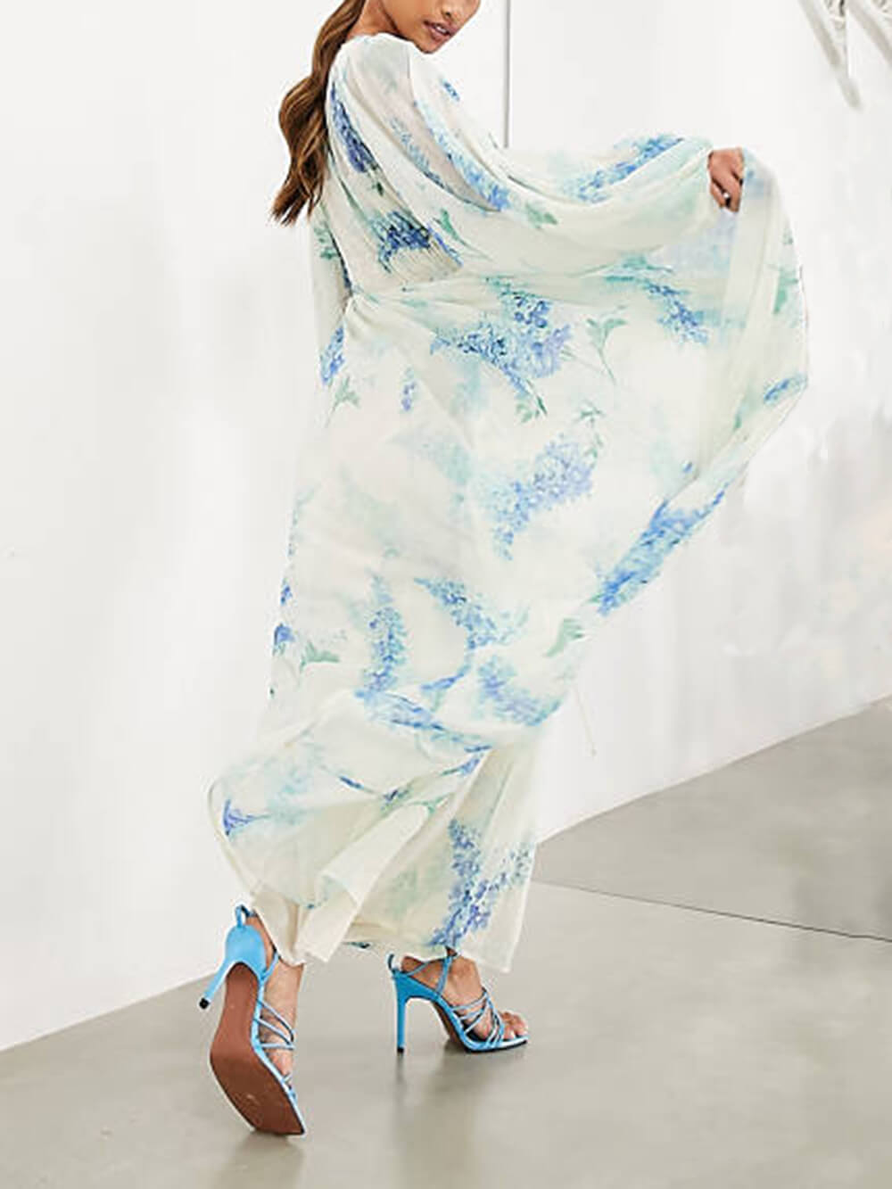 Women Maxi Dress Floral Cotton | Lindsay-5