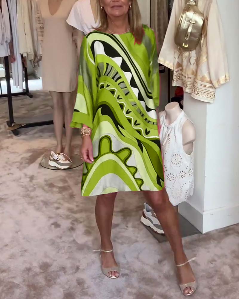 Women Abstract Print Dress | Leona