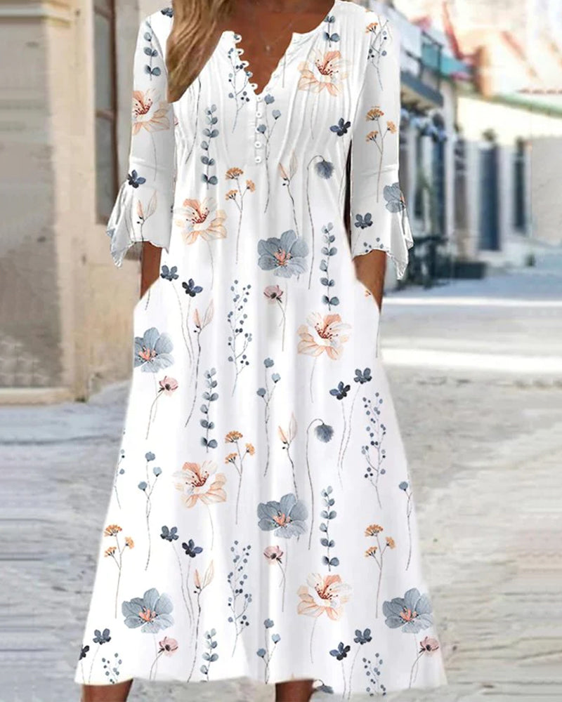 Women Floral Midi Dress | Skylar