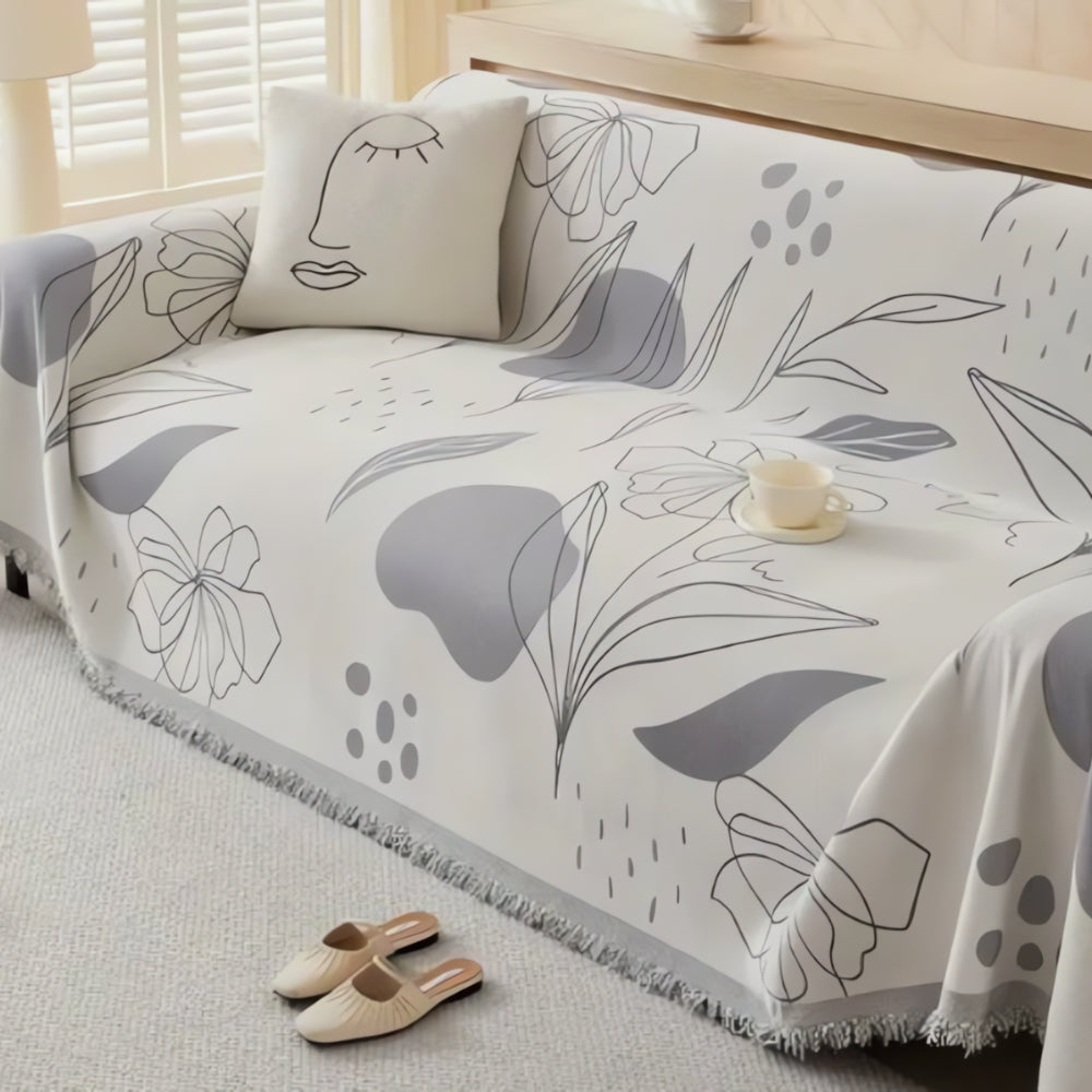 Sofa Cover Floral Microfibre | Elegant Comfort 2