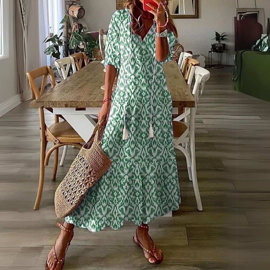 Women Maxi Dress Flowerprint | Ana