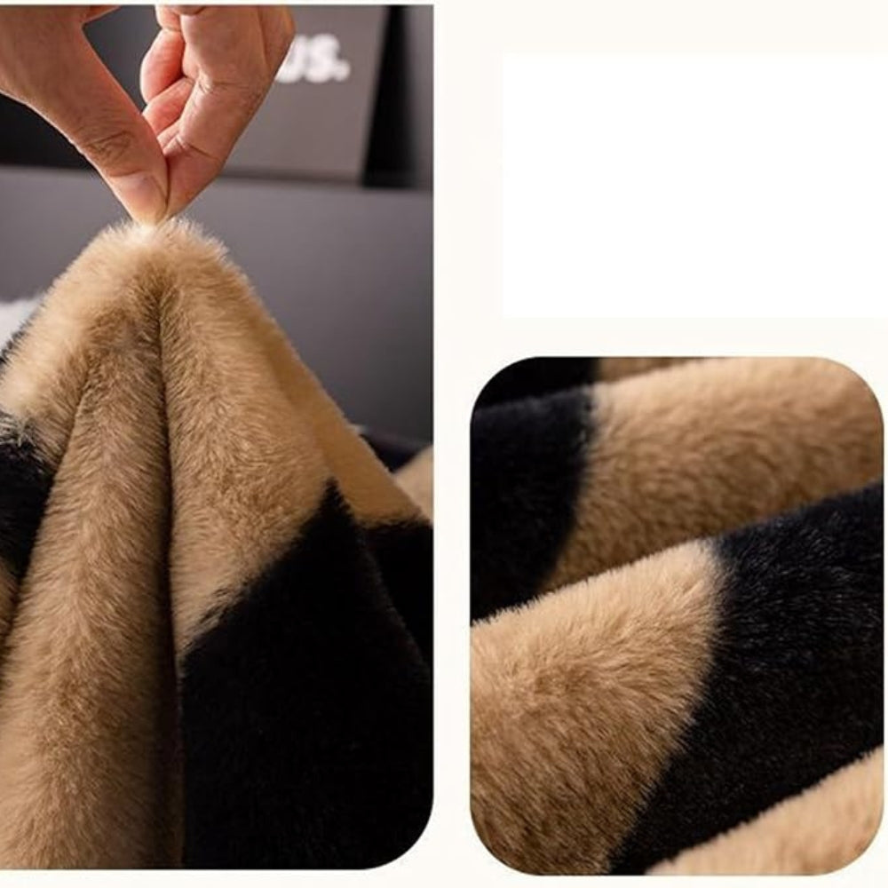 Sofa Cover Zebra Print Fleece | Wild Elegance 6