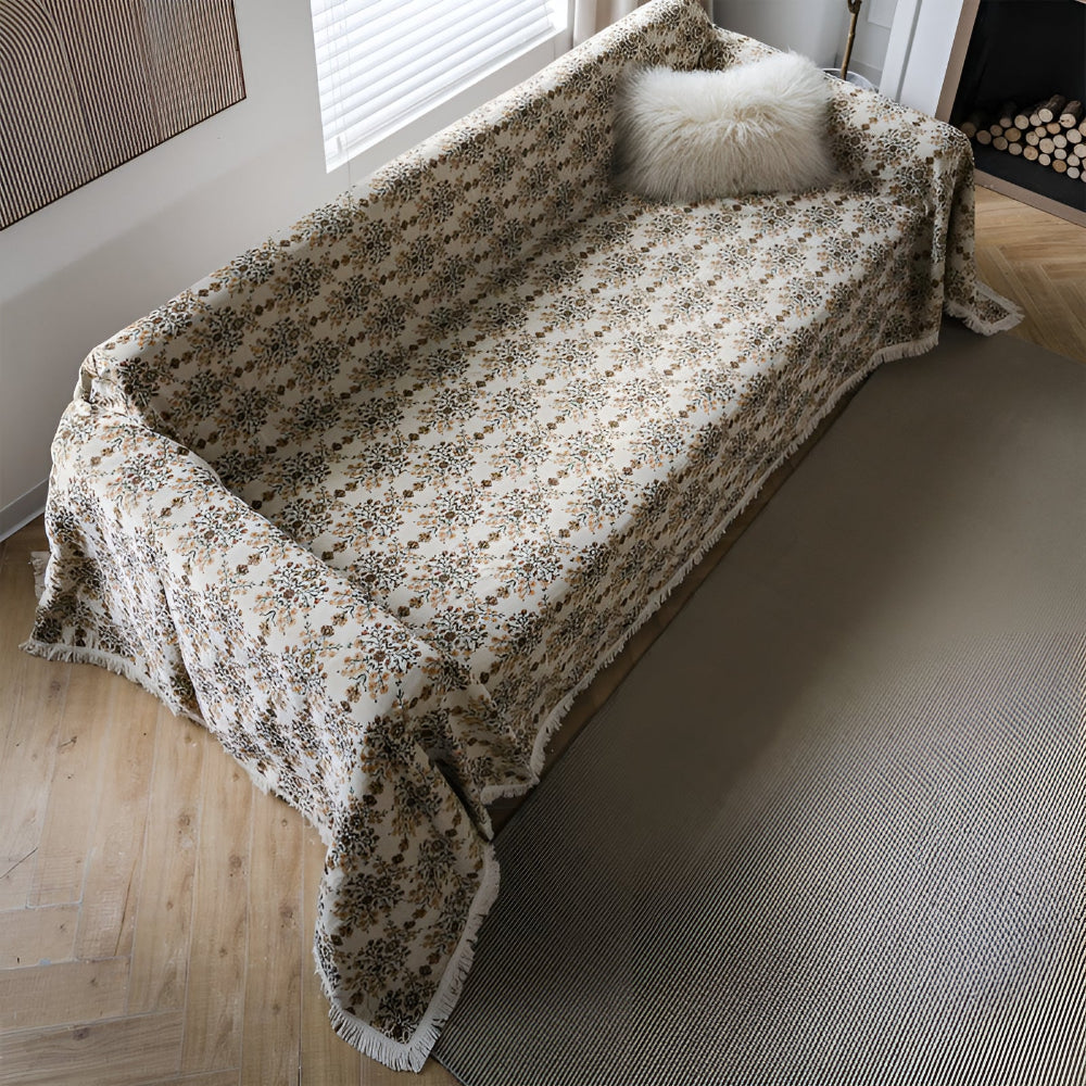 Sofa Cover Plum Jacquard Microfibre | Elegant Home Decor 6
