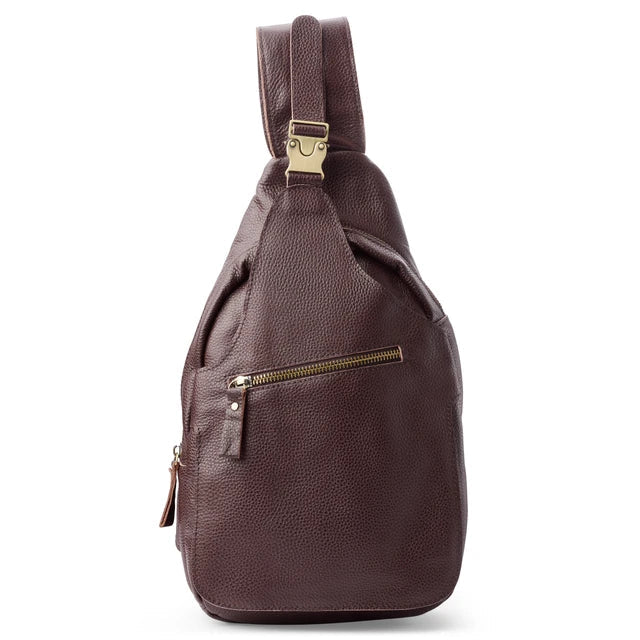 Men Vintage Leather Sling Bag | Leon