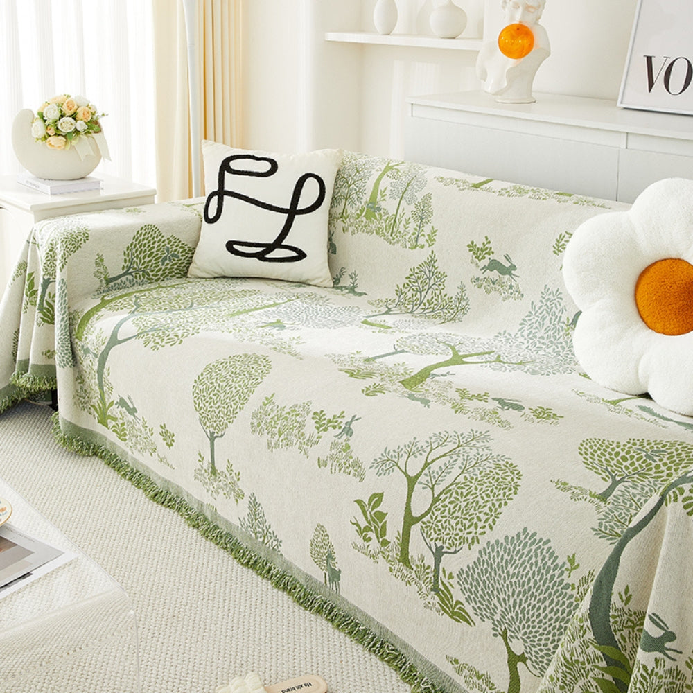 Sofa Cover Beige Chenille Ultra-Soft | Eden Grove 6