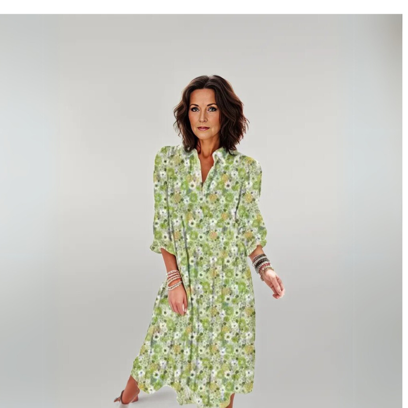 Women Floral Boho Midi Dress | Veda