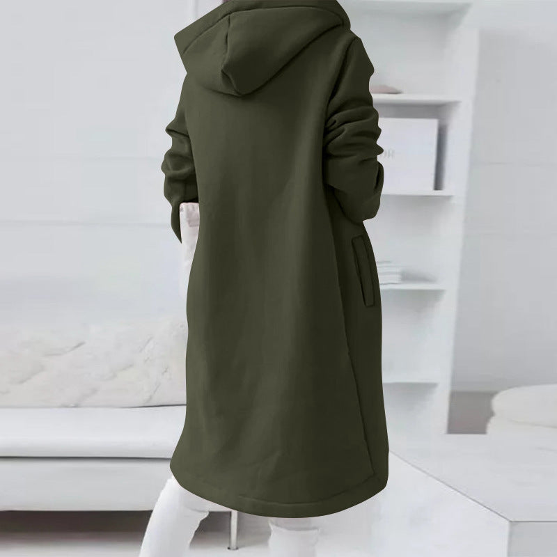 Women Casual Zip-Up Hoodie Coat | Heather