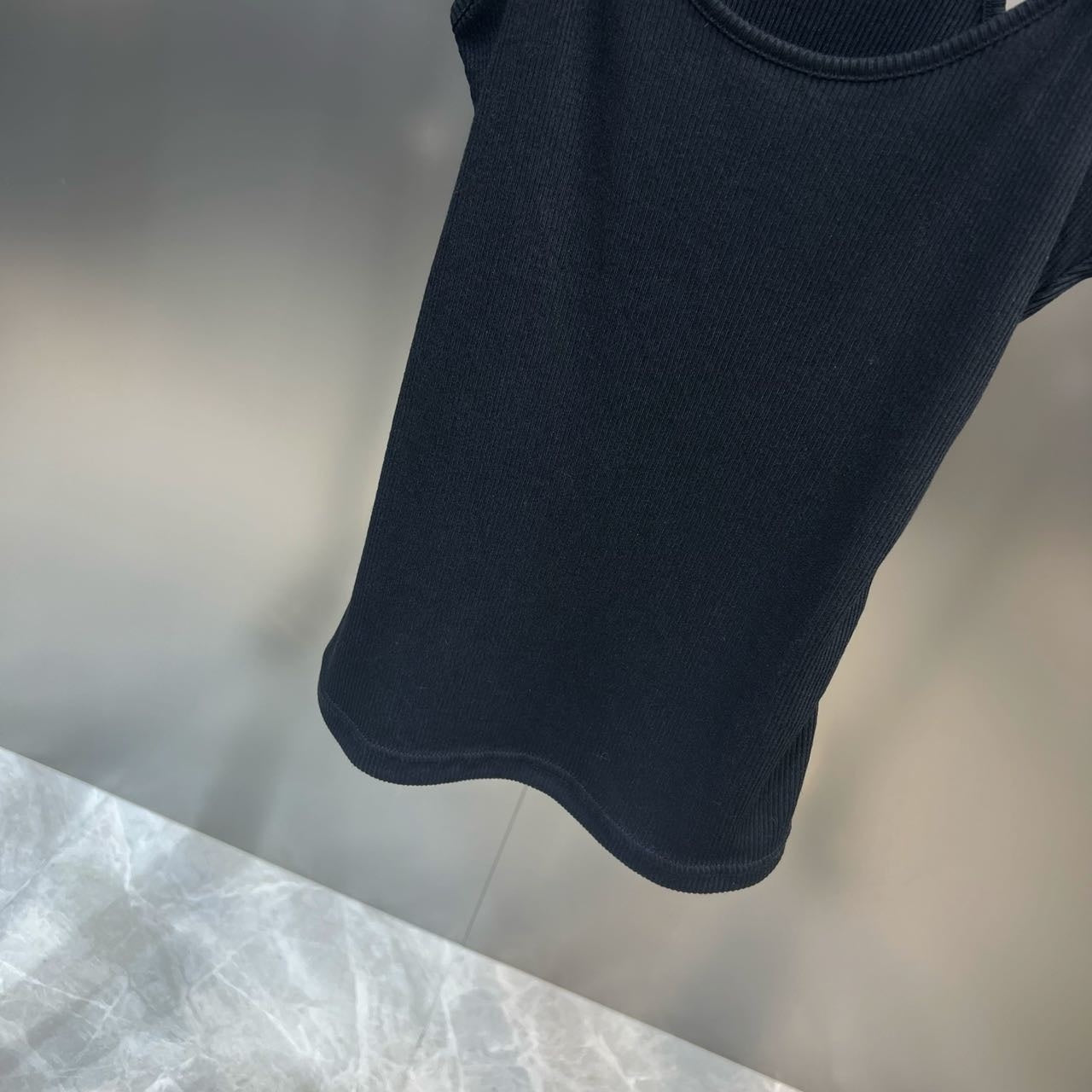 Invisible Strap Ribbed Tank Top | Jenny