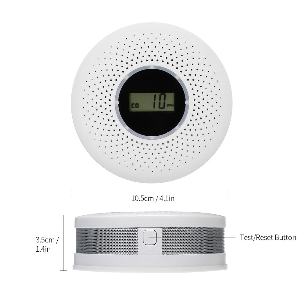 2-in-1 Smoke and Carbon Monoxide Detector with Loud Alarm – Reliable Fire and Safety Alarm for Home and Office 3