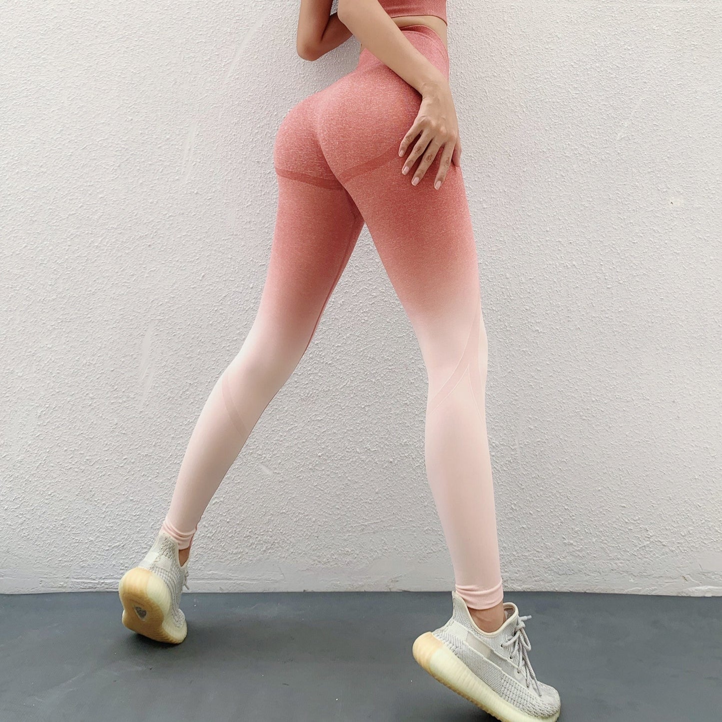 Variant image for Women Gym Leggings Ombre Striped Nylon Blend | Bella-1