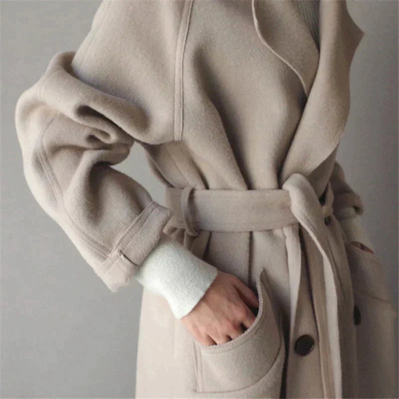 Women Elegant Longline Coat | Altheia
