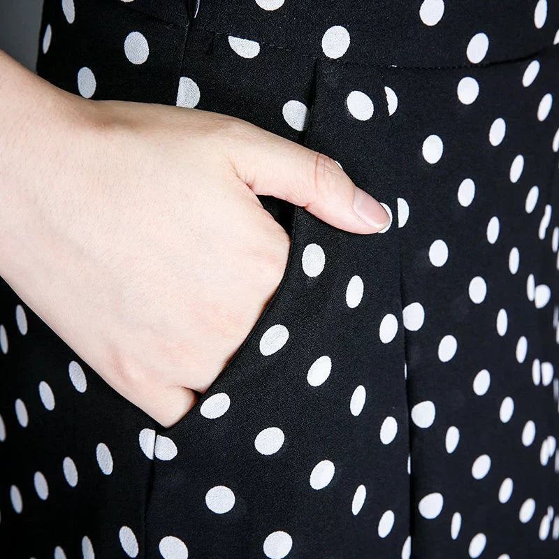 Women Polka Dot Wide-Leg Pants | Xena