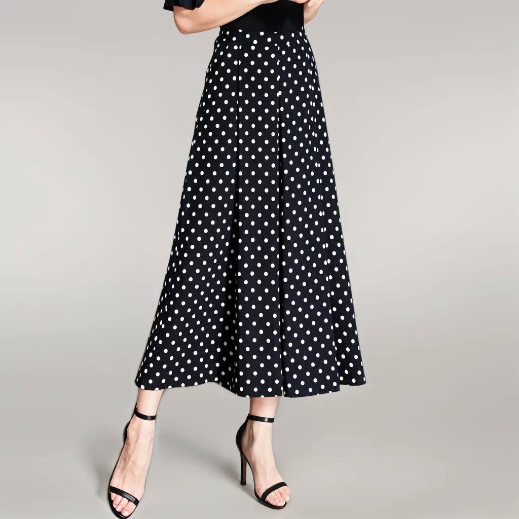 Women Polka Dot Wide-Leg Pants | Xena