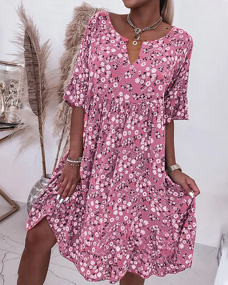 Women Floral Pattern Midi Dress | Daisy
