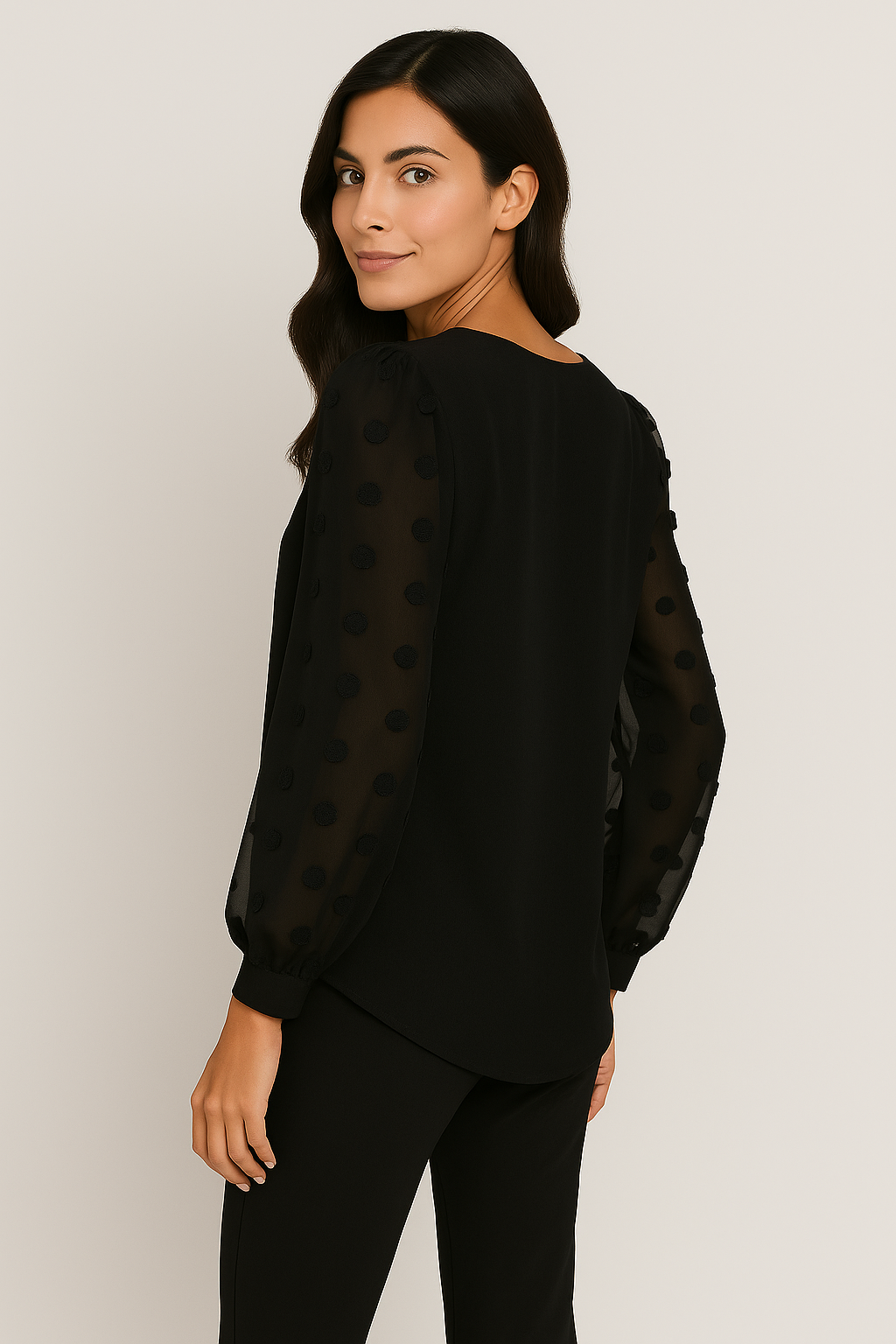 Elegant Lantern Sleeve Shirt for Women | Hennessy