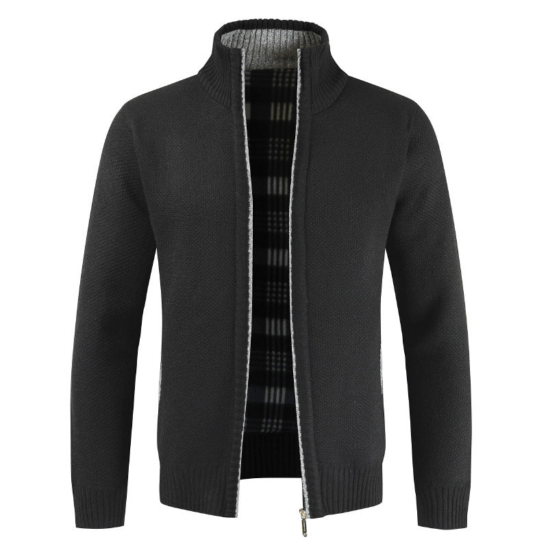 Men Knitted Zip-Up Cardigan | Robbie