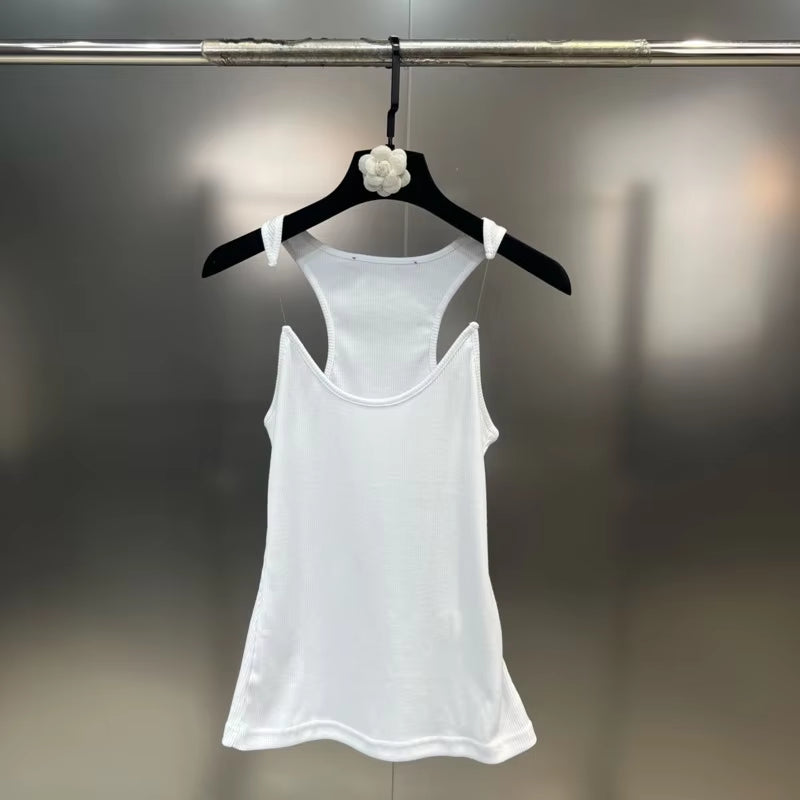 Invisible Strap Ribbed Tank Top | Jenny