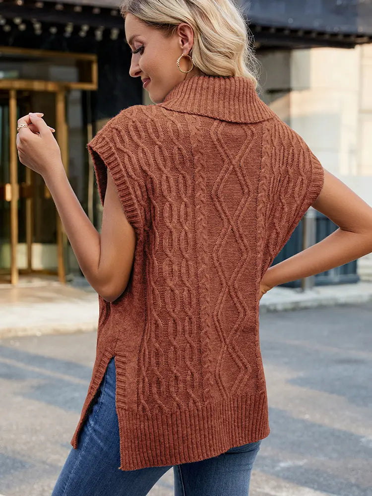 Women Vest Beige Soft Knit | Emma-2