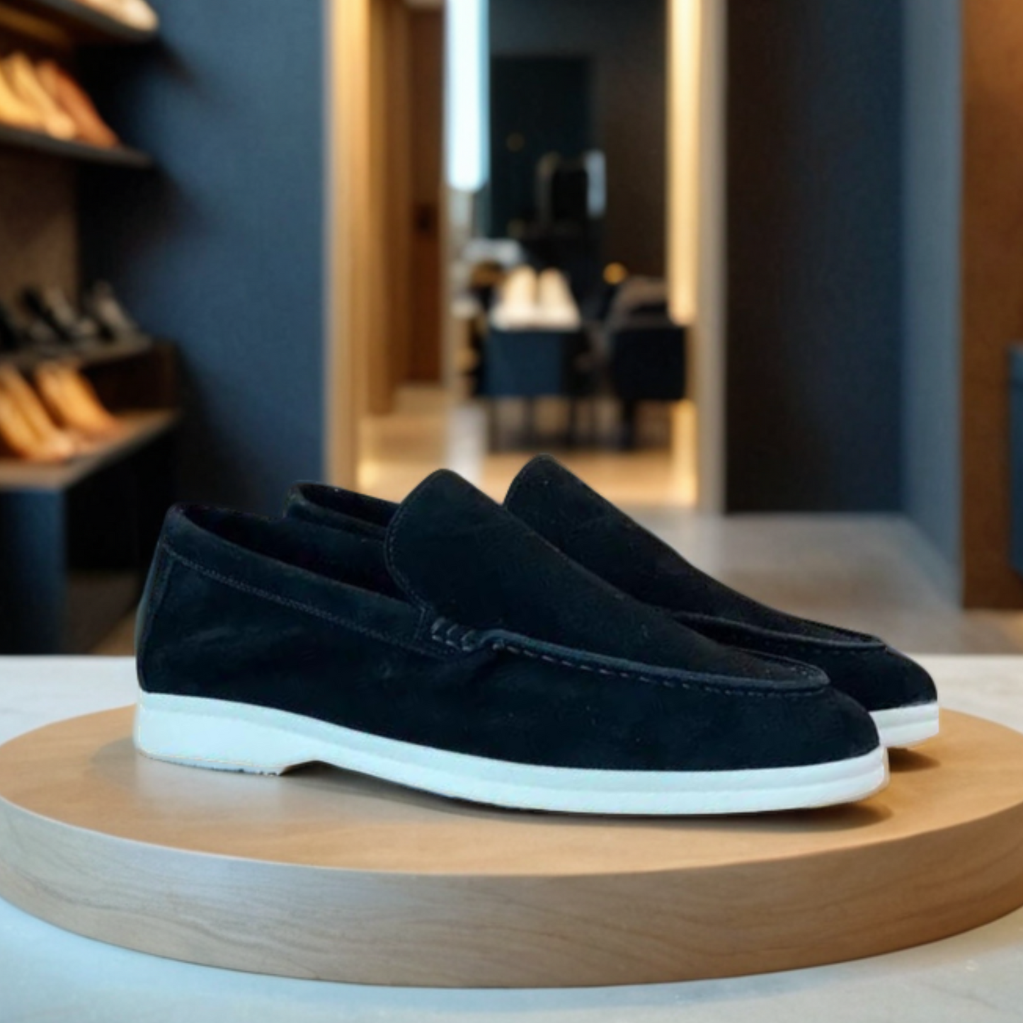 Men's Suede Loafers Brown | Elvy-5