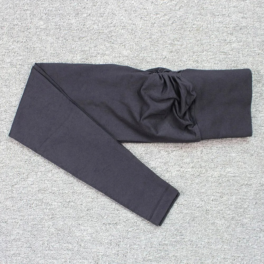 Women Gym Leggings Black Seamless Polyester | Bella-6