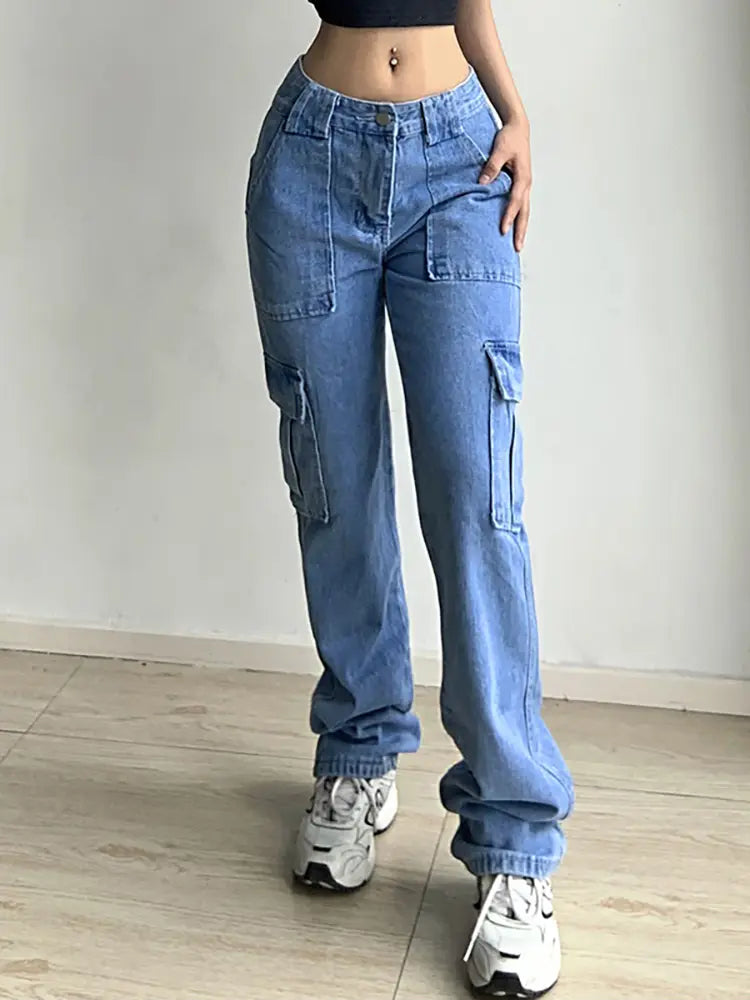 Men's Cargo Jeans Blue Denim | Urban Explorer-2