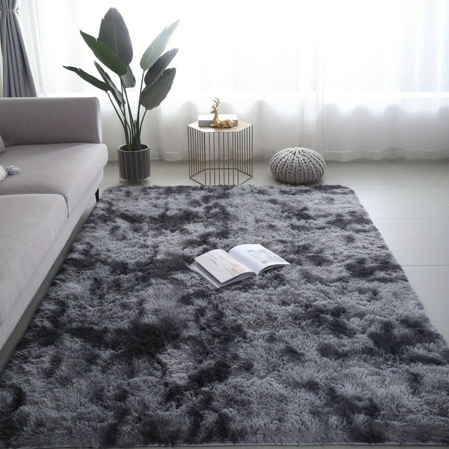 Area Rug Rectangle Non-Slip Polyester | Cozy Comfort 4