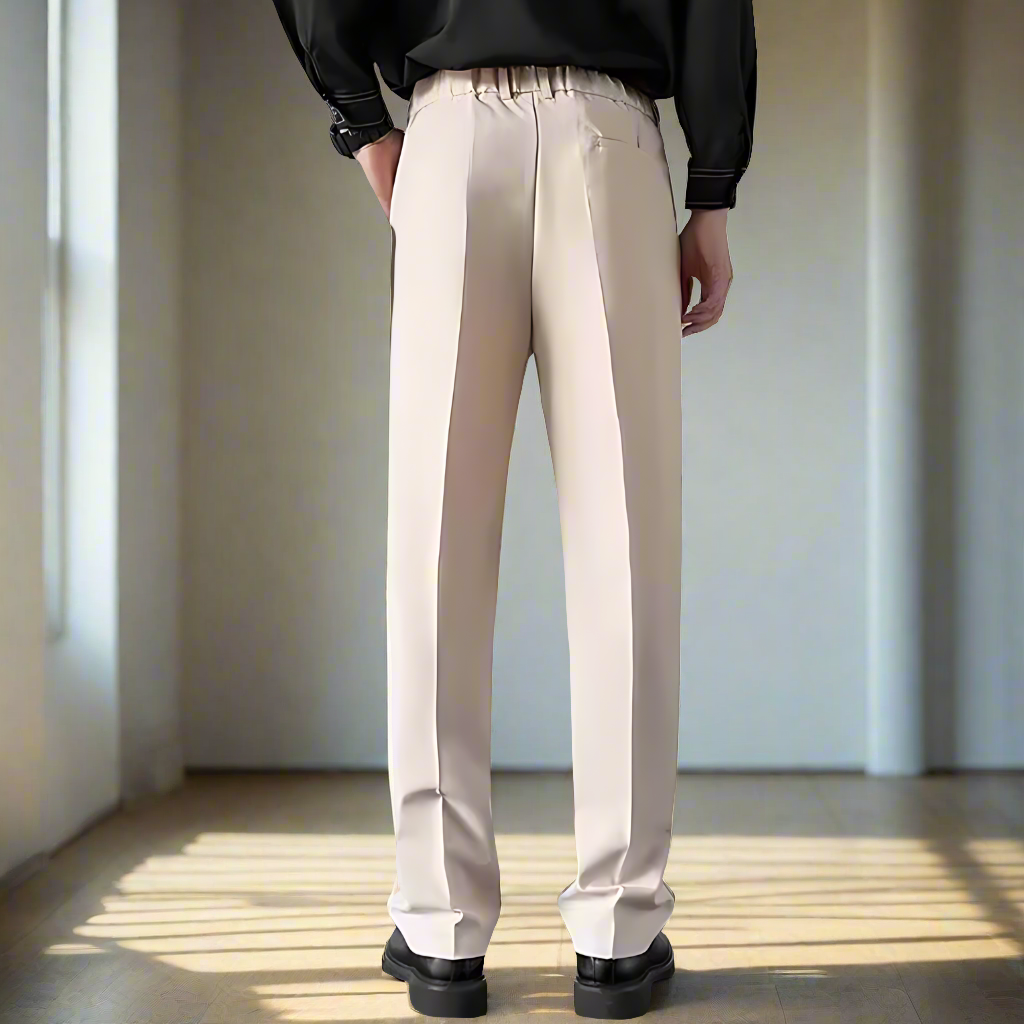 Men Casual Pants Black Cotton | Italian Style-4