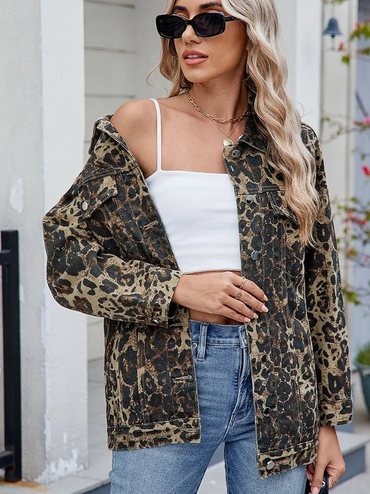 Women Denim Jacket Blue Cotton | Vintage Charm-3