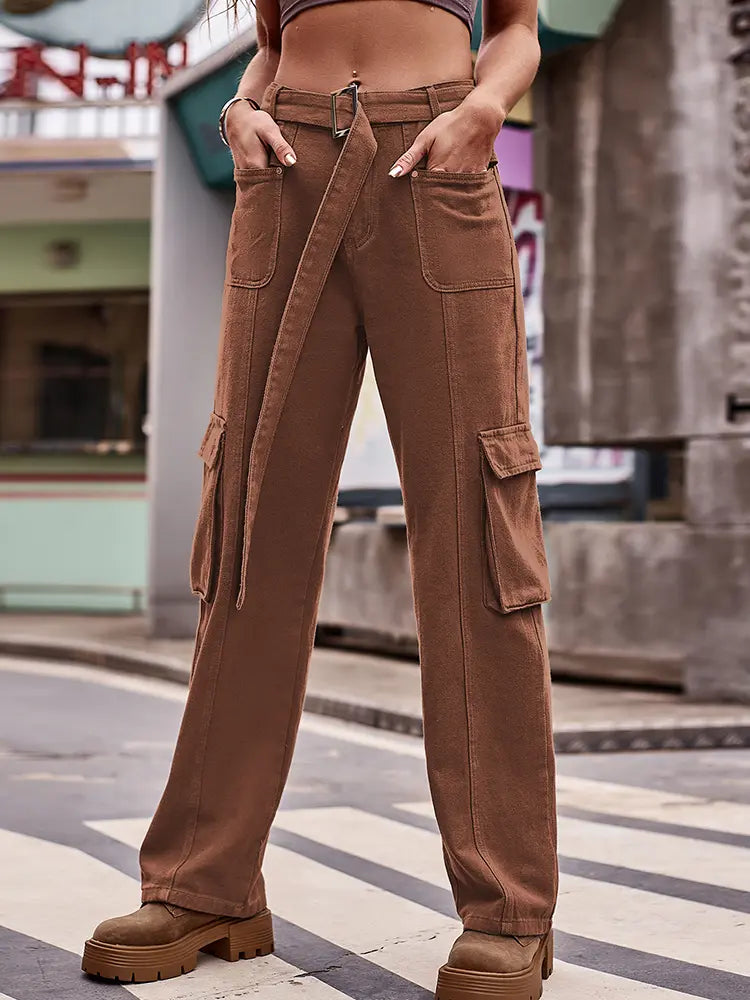 Men's Cargo Pants Blue Denim | Urban Style-4