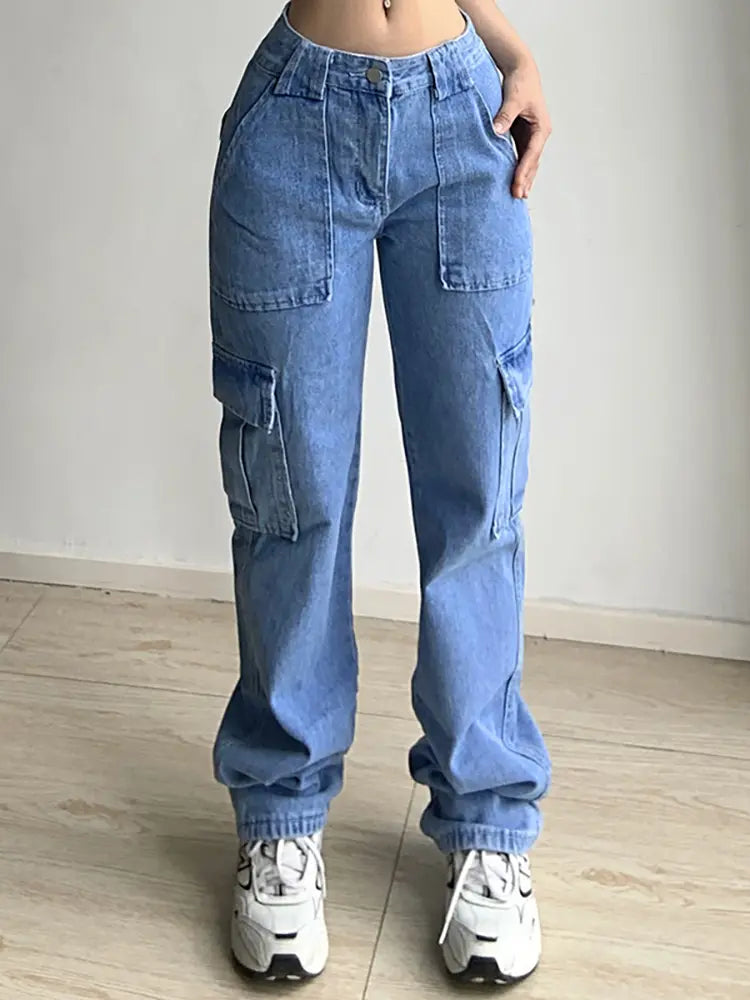 Men's Cargo Jeans Blue Denim | Urban Explorer-5