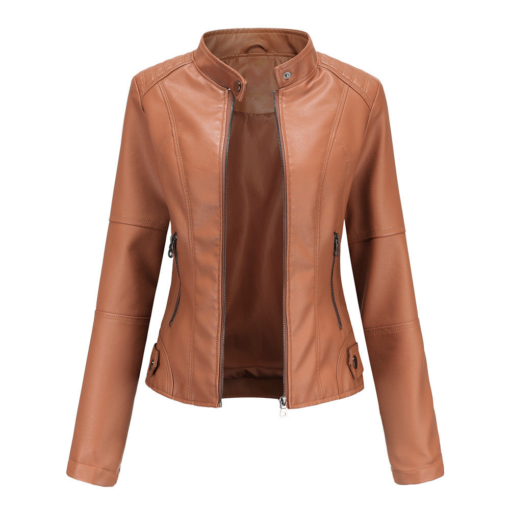 Women Faux Leather Moto Jacket | Lovina