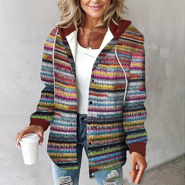 Women Plaid Hoodie Jacket | Krista
