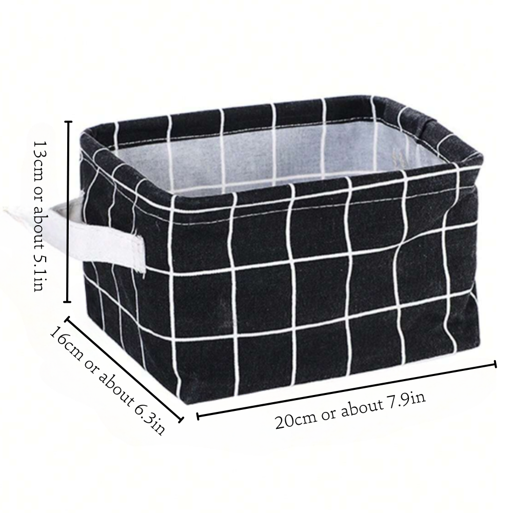 Storage Basket Multi-Design Cotton Linen | Elegant Organizer 6