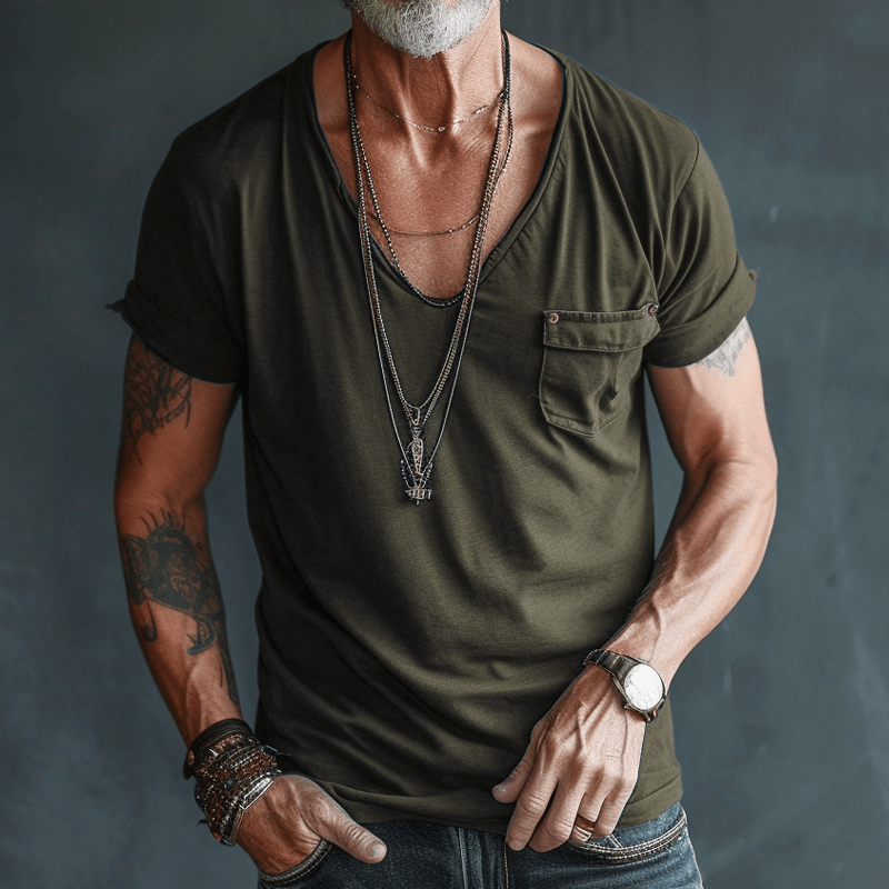 Rugged V-Neck T-Shirt | Jackson