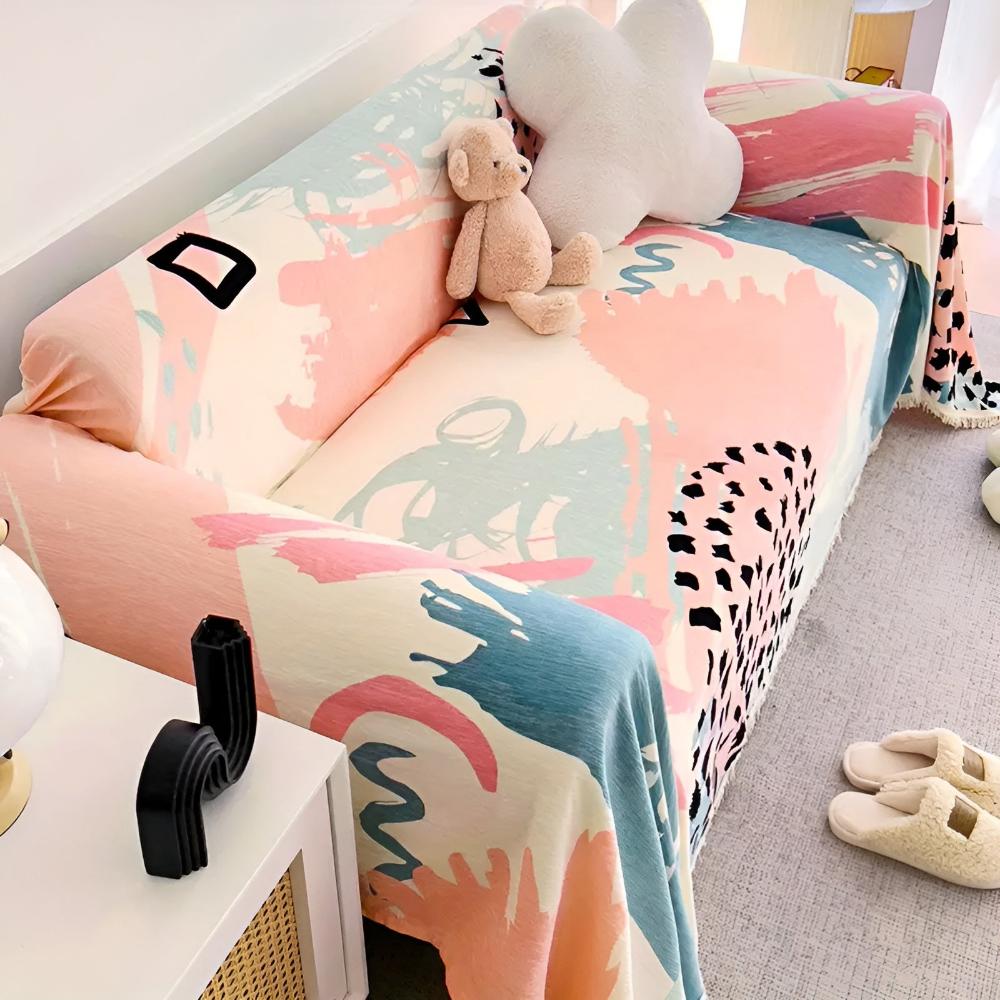 Sofa Cover Multicolor Cotton-Linen Blend | Tranquillity 3