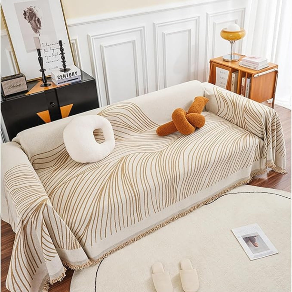 Sofa Cover Chenille Wave Pattern | Calista 6