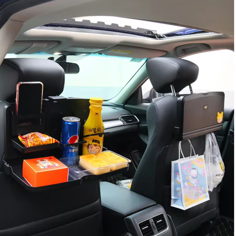 Car Back Seat Tray Black Plastic | Travel Companion 3