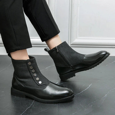 Men Modern Buttoned Ankle Boots | Alexander