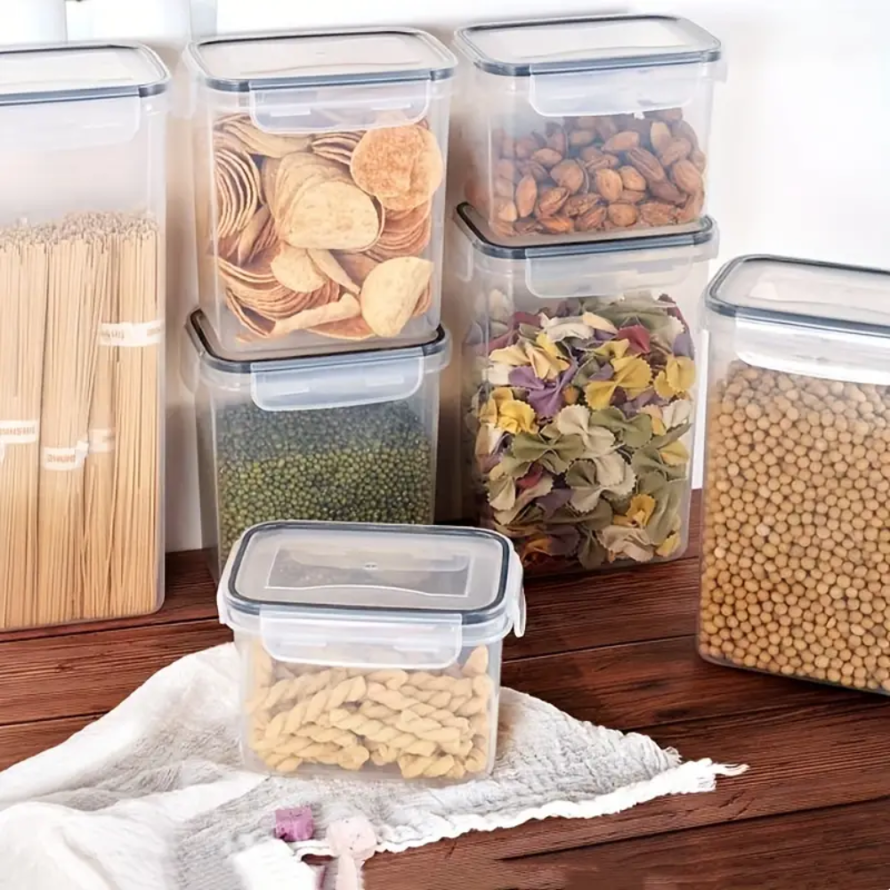 Airtight Kitchen Storage Containers Clear Plastic | Essential Pantry Organizer 3