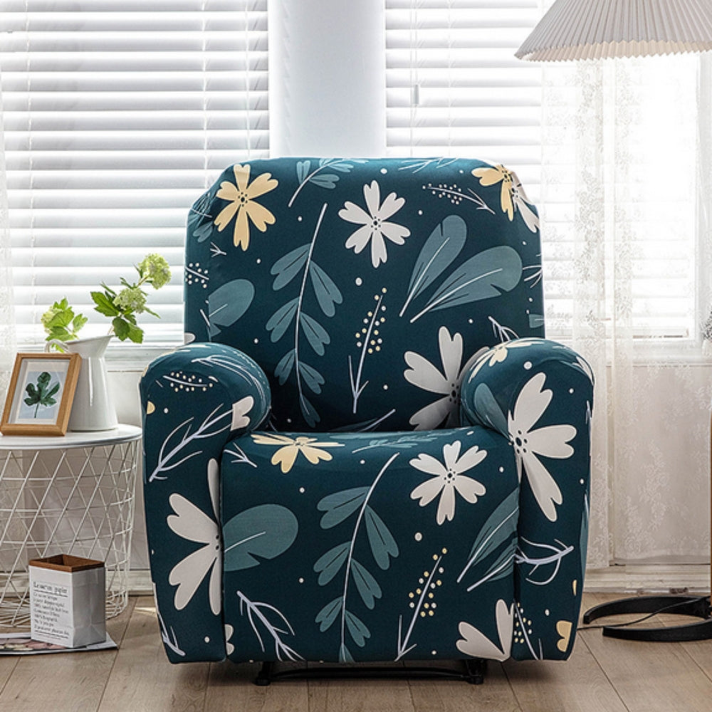 Recliner Sofa Cover Floral Stretchy Fabric | Elegant Home Decor 5