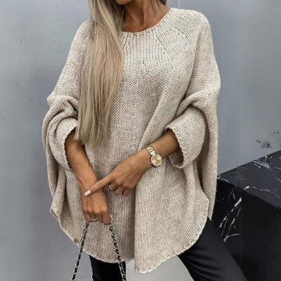 Women Oversized Batwing Knit Sweater | Maria